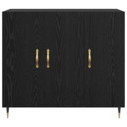Berkfield Home Sideboard with Storage with Door Black 90 x 34 x 80 cm Engineered wood - thumbnail 6