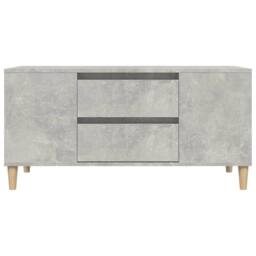 Berkfield Home TV Cabinet Concrete Grey 102x44.5x50 cm Engineered Wood - thumbnail 7