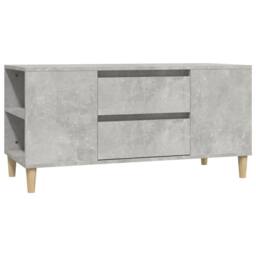 Berkfield Home TV Cabinet Concrete Grey 102x44.5x50 cm Engineered Wood - thumbnail 3