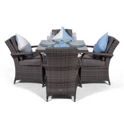 Thats Furniture Arizona Square 4 Seater Rattan Patio Dining Set in Grey - thumbnail 4