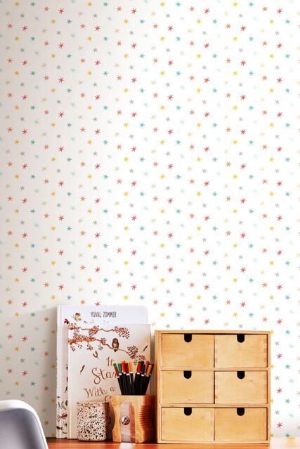 Hoopla Walls Twinkle Stars 10m Matt Wallpaper in Blue - image 1