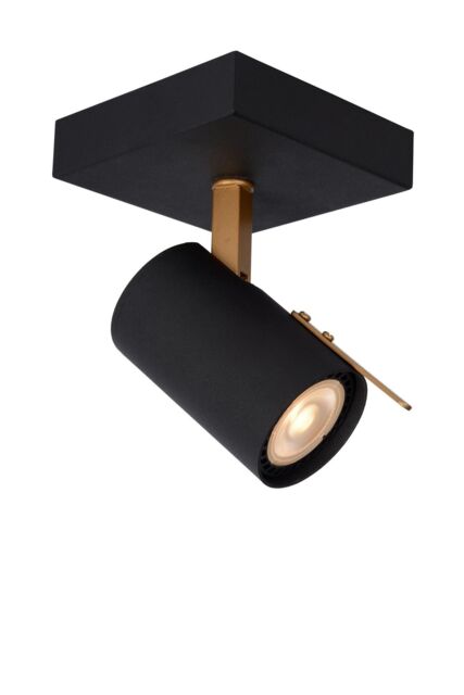 Lucide 'GRONY' Dimmable Stylish Indoor Rotatable LED Ceiling Spotlight GU10 in Black - image 1