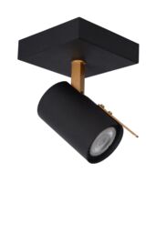 Lucide 'GRONY' Dimmable Stylish Indoor Rotatable LED Ceiling Spotlight GU10 in Black - thumbnail 2