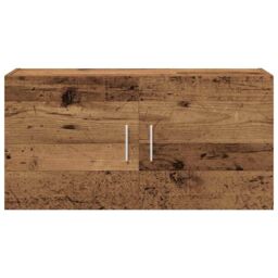 Berkfield Home Wall Cabinet Old Wood 80x39x40 cm Engineered Wood in Brown - Size: 80 x 39 x 40 cm - thumbnail 4