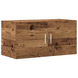 Berkfield Home Wall Cabinet Old Wood 80x39x40 cm Engineered Wood in Brown - Size: 80 x 39 x 40 cm - thumbnail 2