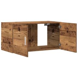 Berkfield Home Wall Cabinet Old Wood 80x39x40 cm Engineered Wood in Brown - Size: 80 x 39 x 40 cm - thumbnail 5