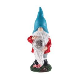 Voltico LED Garden Gnome with Crystal Ball Garden Ornament 31cm - thumbnail 2
