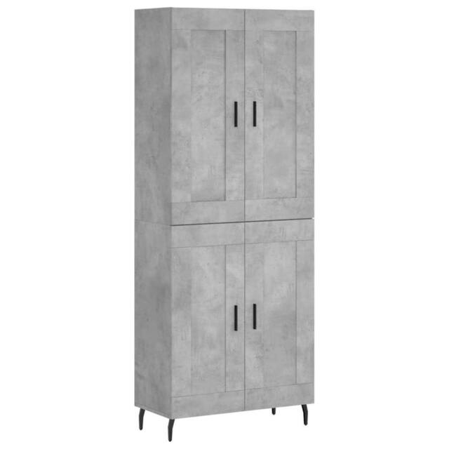Berkfield Home Highboard Concrete Grey 69.5x34x180 cm Engineered Wood - image 1
