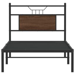 Berkfield Home Bed Frame without Mattress Brown Oak 90x200 cm Engineered Wood - thumbnail 6