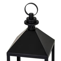 Lemon Pavilion Furniture and Decor Astra Medium Lantern with Glass Candle Holder - L17xW17xH38 cm - Black - thumbnail 3