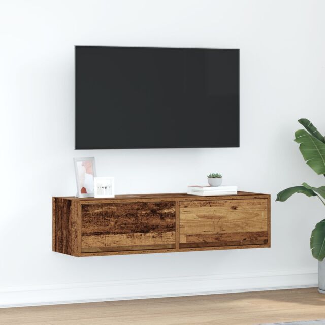 Berkfield Home TV Cabinet Old Wood 100x31x25, 5 cm Engineered Wood in Brown - image 1