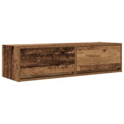 Berkfield Home TV Cabinet Old Wood 100x31x25, 5 cm Engineered Wood in Brown - thumbnail 2
