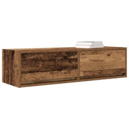 Berkfield Home TV Cabinet Old Wood 100x31x25, 5 cm Engineered Wood in Brown - thumbnail 3