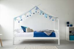 Crazy Price Beds Ltd Charlie Kids White Wooden House Bed - Size: Single - thumbnail 2