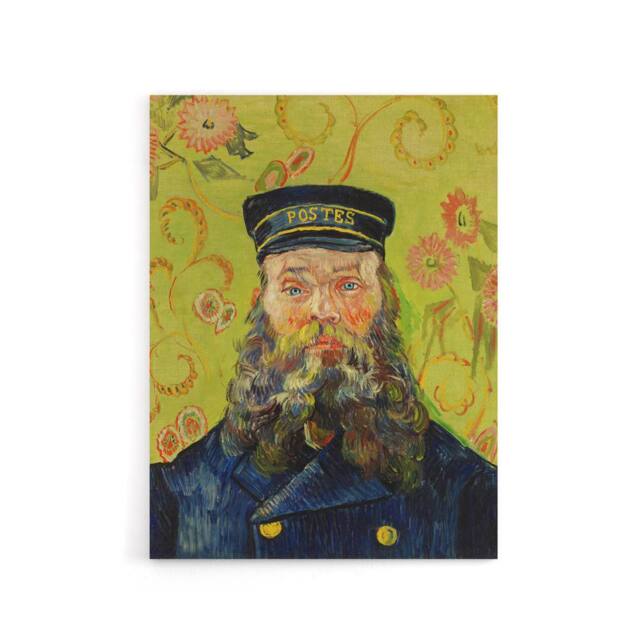 "Artery8 The Postman Joseph Roulin Van Gogh Vintage Canvas Wall Art in Green - Size: W18"" x H24""" - image 1