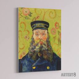 "Artery8 The Postman Joseph Roulin Van Gogh Vintage Canvas Wall Art in Green - Size: W18"" x H24""" - thumbnail 2
