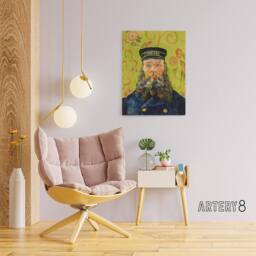 "Artery8 The Postman Joseph Roulin Van Gogh Vintage Canvas Wall Art in Green - Size: W18"" x H24""" - thumbnail 3