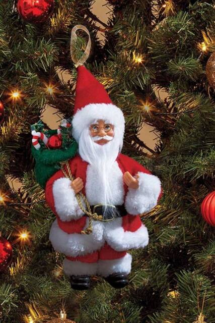 Marco Paul Hanging Santa Claus Christmas Tree Decoration in Red - image 1