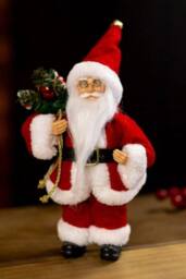 Marco Paul Hanging Santa Claus Christmas Tree Decoration in Red - thumbnail 3