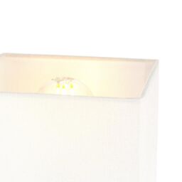 Happy Homewares Contemporary & Stylish Linen Fabric Lamp Shade in White - Size: 6 inches - thumbnail 4