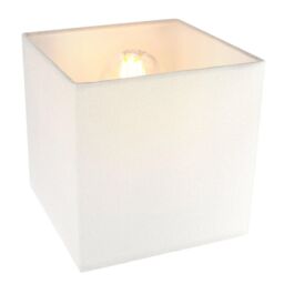Happy Homewares Contemporary & Stylish Linen Fabric Lamp Shade in White - Size: 6 inches - thumbnail 3