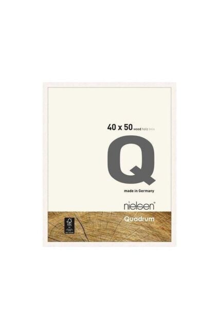 nielsen Quadrum 40 x 50cm Wooden Picture Frame With Protective Glass Front in White - Size: 40 x 50 cm - image 1
