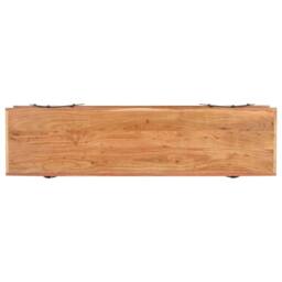 Berkfield Home TV Cabinet 160x40x50 cm Solid Acacia Wood in Brown - Size: 160 x 40 x 50 cm - thumbnail 3