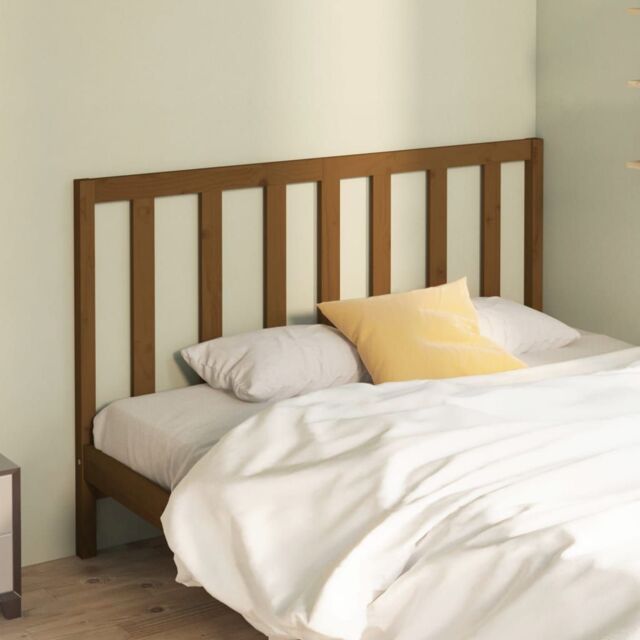 Berkfield Home Bed Headboard Honey Brown 156x4x100 cm Solid Wood Pine - Size: 156 x 4 x 100 cm - image 1