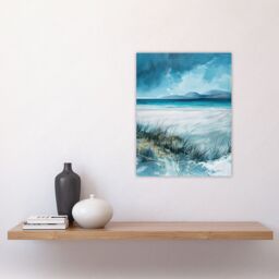 "Artery8 Luskentyre Beach Isle of Harris Outer Hebrides Wall Art Print in Blue - Size: W24"" x H32""" - thumbnail 4
