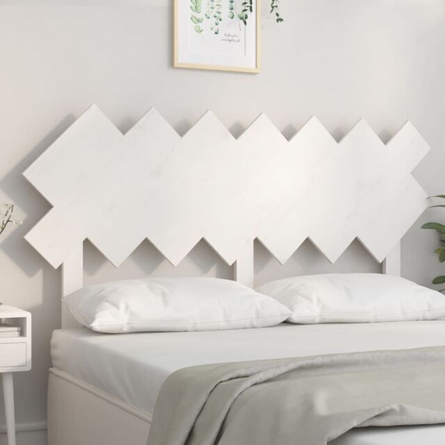 Berkfield Home Bed Headboard White 141x3x80.5 cm Solid Wood Pine - image 1