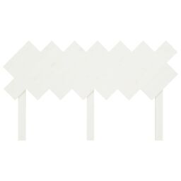 Berkfield Home Bed Headboard White 141x3x80.5 cm Solid Wood Pine - thumbnail 4