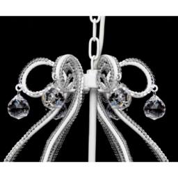 Berkfield Home Chandelier with 2300 Crystals White - thumbnail 4