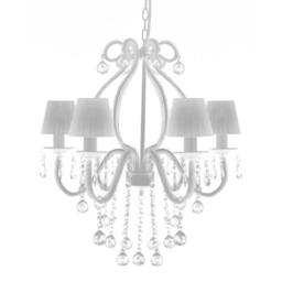 Berkfield Home Chandelier with 2300 Crystals White - thumbnail 5