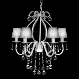 Berkfield Home Chandelier with 2300 Crystals White - thumbnail 2