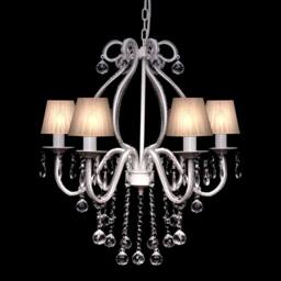 Berkfield Home Chandelier with 2300 Crystals White - thumbnail 1