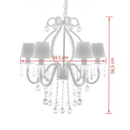 Berkfield Home Chandelier with 2300 Crystals White - thumbnail 6