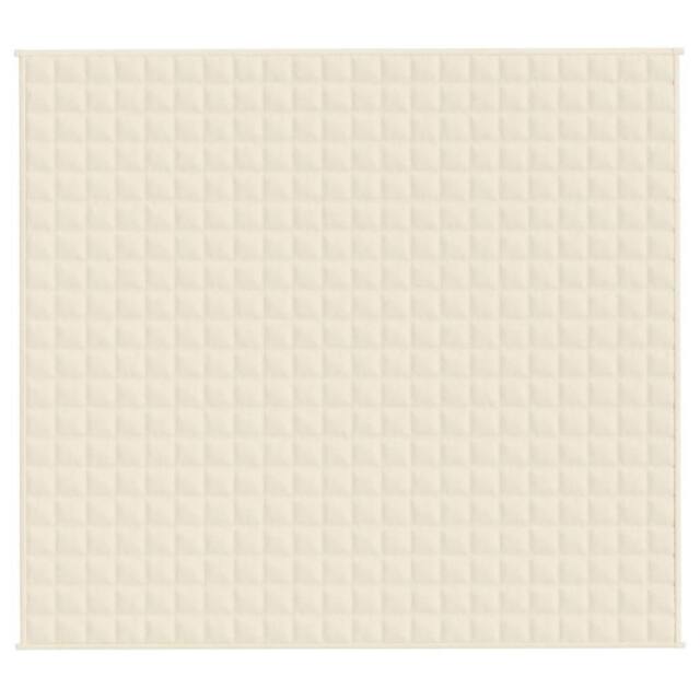 Berkfield Home Weighted Blanket Light Cream 200x220 cm 9 kg Fabric - image 1