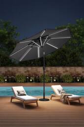 Living and Home 4 Person Patio Garden Dining Set With Umbrella in Black - thumbnail 2