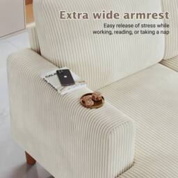 Dprodo 269cm U-Shaped Sectional Sofa in Beige - thumbnail 9