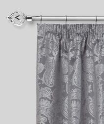 New Edge Blinds 16-19mm Cage Extendable Durable Metal Curtain Pole Set in Metallic Silver - Size: 170 cm - 300 cm - thumbnail 2