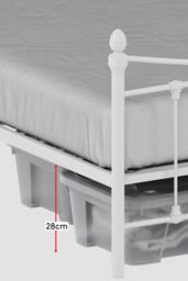 Home Discount Vida Designs Paris King Size Metal Bed Frame 985 x 1590 x 2095 mm in White - thumbnail 4