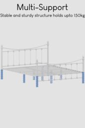 Home Discount Vida Designs Paris King Size Metal Bed Frame 985 x 1590 x 2095 mm in White - thumbnail 7