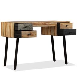 Berkfield Home Writing Desk Solid Reclaimed Teak 110x50x76 cm - Size: 110 x 50 x 76 cm - thumbnail 5