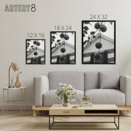 "Artery8 Gable & Apples Photograph Alfred Stieglitz Framed Canvas Wall Art in Grey - Size: W12"" x H16""" - thumbnail 4