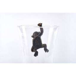 Jardinopia Chimpanzee Plant Pot Hanger - L11.5 x W7 x H4.5 cm in Bronze - thumbnail 6