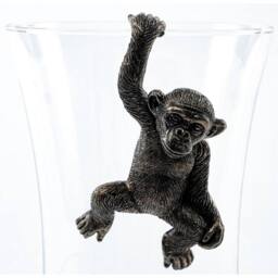 Jardinopia Chimpanzee Plant Pot Hanger - L11.5 x W7 x H4.5 cm in Bronze - thumbnail 4
