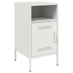Berkfield Home Sturdy Bedside Cabinets 2 pcs White 36x39x68 cm Steel - Size: 36 x 39 x 68 cm - thumbnail 5