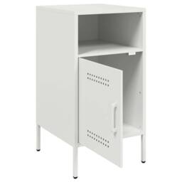 Berkfield Home Sturdy Bedside Cabinets 2 pcs White 36x39x68 cm Steel - Size: 36 x 39 x 68 cm - thumbnail 9