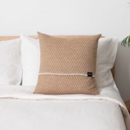 Native Natural Hoop Beige Wool Cushion Cover 45x45cm - Size: 45 cm x 45 cm