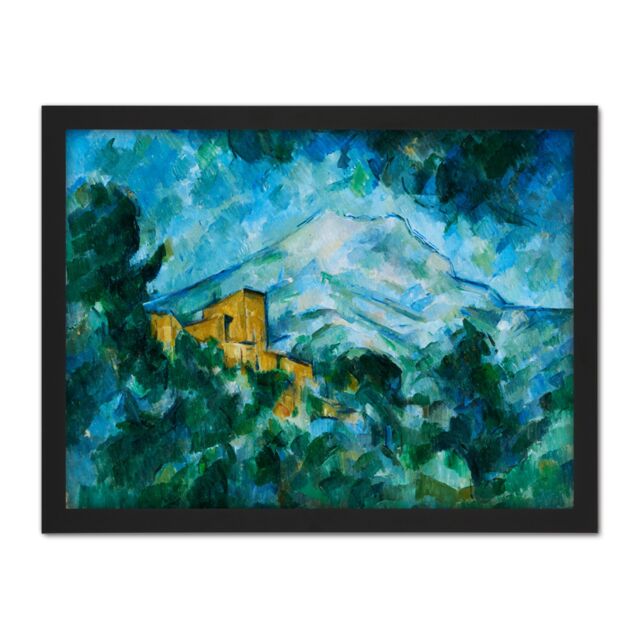 "Artery8 Wall Art Print Paul Cezanne Mont Sainte Victoire & Chateau Noir Large Framed Wall Décor Art in Light Oak - Size: W18"" x H24""" - image 1